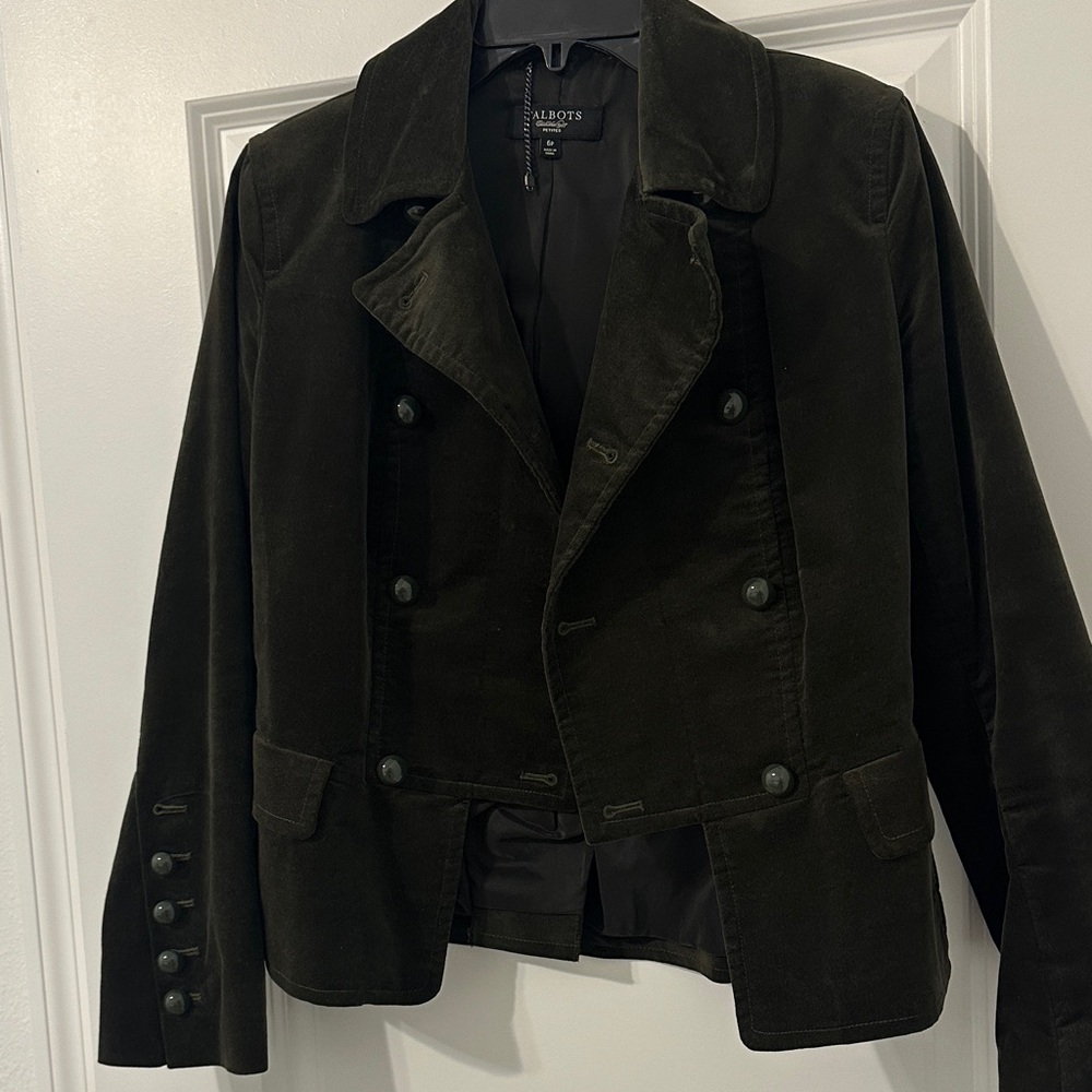 Talbots Olive Velvet Women's Blazer
